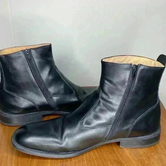 Giorgio Brutini Men's Ankle Boot Side Zip Size 13 Black Leather 660141 - Picture 7 of 10